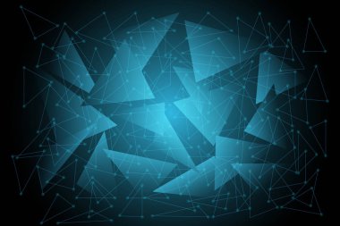 gelecekteki bağlantı düşük poli arka plan vektör ve illüstrasyon