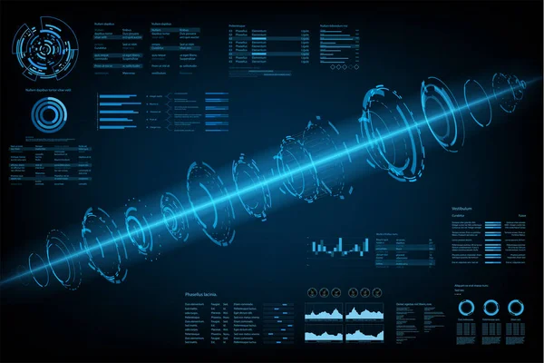 Hud Panel Business Fond Technologique Abstrait Futuriste Vecteur Illustration — Image vectorielle