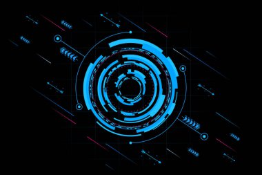 Hud panel Vr Kullanıcı arayüzü. Fütüristik concept.vector ve illüstrasyon