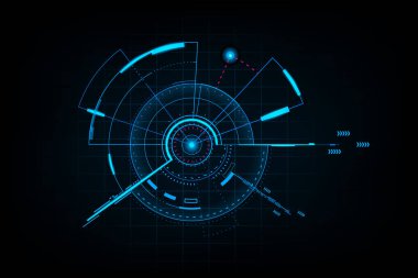 Hud panel Vr Kullanıcı arayüzü. Fütüristik concept.vector ve illüstrasyon