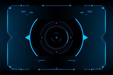 Hud panel Vr Kullanıcı arayüzü. Fütüristik concept.vector ve illüstrasyon