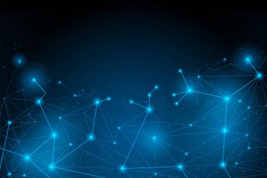 mavi neon vektör illüstrasyon, floresan uzay sistemi teknolojisi fütüristik tasarım