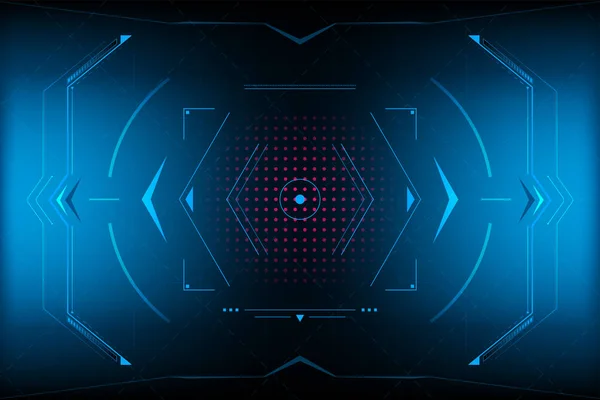 青ネオンのベクトルイラスト 蛍光音波の未来的なデザイン — ストックベクタ