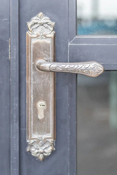 Puerta Metálica Antigua Doo Madera — Foto de Stock