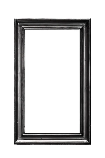 Black Wood Photo Frame Isolated White Background — Stock Photo, Image