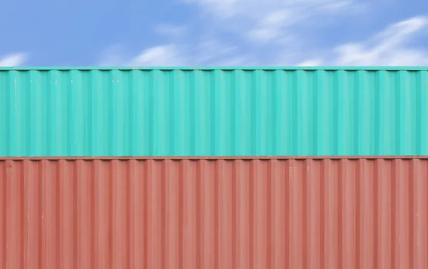 Färgglada Stapel Container Sjöfart Varvet — Stockfoto