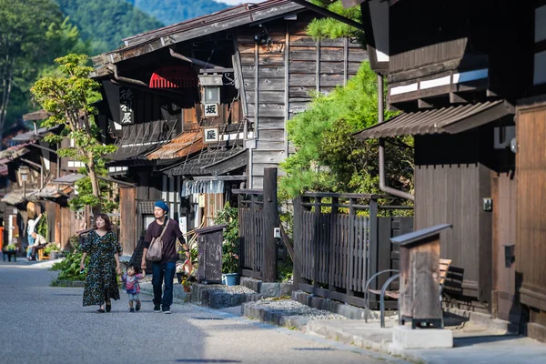 Narai Juku Japonsko Září 2017 Malebný Výhled Staré Japonské Město — Stock fotografie