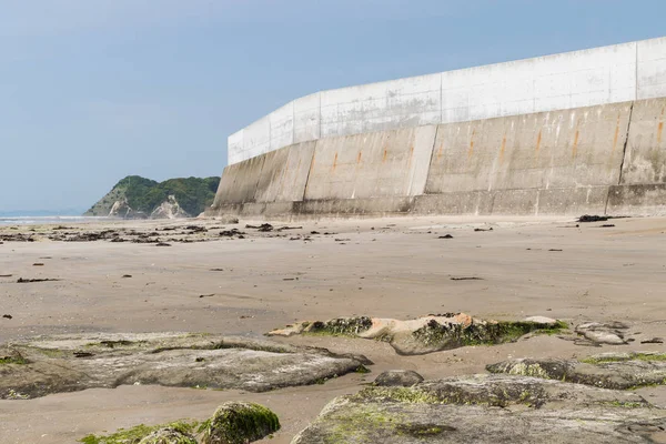 Seaside için yüksek beton duvara korumak tsunami büyük dalga