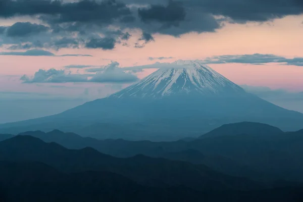 Cima Del Monte Fuji Con Cielo Del Amanecer Temporada Primavera — Foto de Stock