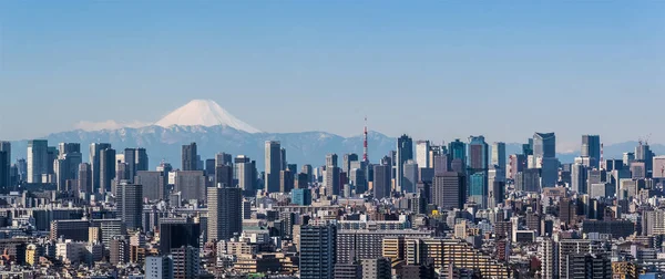 Tokyo Stadsutsikt Tokyo Downtown Byggnaden Och Tokyo Tower Landmärke Med — Stockfoto
