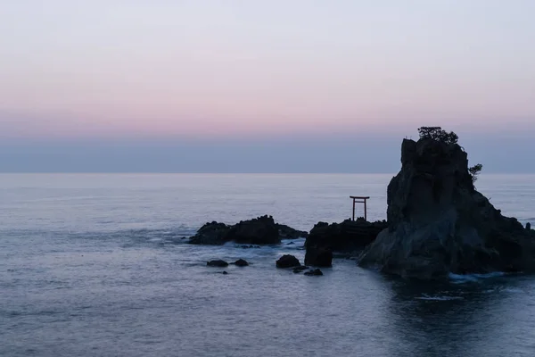 Lever Soleil Mer Saison Estivale Sur Plage Hattachi Ville Iwaki — Photo