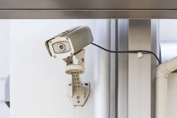Камеры Видеонаблюдения Стене Здания — стоковое фото