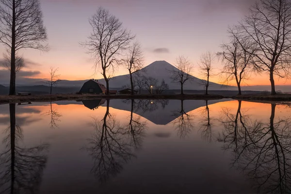 Hegyi Fuji Reggel Fumotopara Kemping Földre Fujinomiya Shizuoka Prefektúra — Stock Fotó