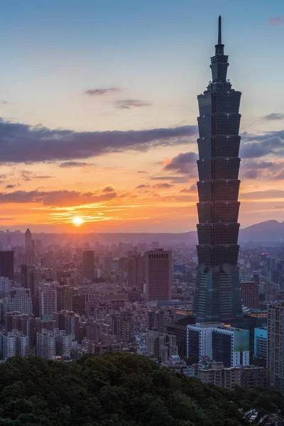 台湾台北市から見た夜景 — ストック写真