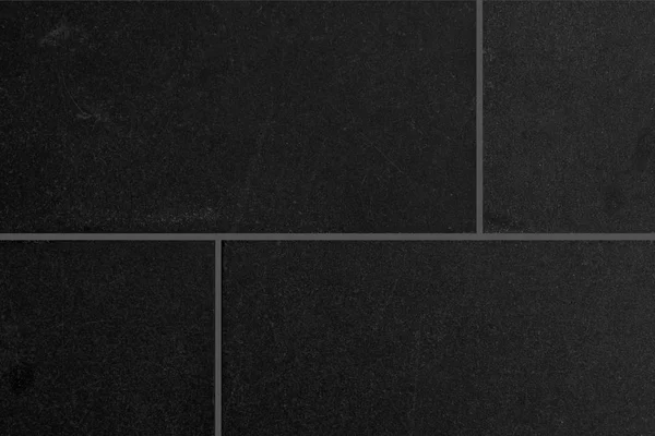 Zwarte Steen Tegel Vloer Patroon Achtergrond — Stockfoto