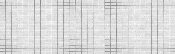 Panorama White Brick Wall Texture Horizontal View — Stock Photo, Image