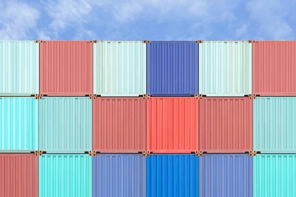 Colorful Stack Container Shipping Dockyard — Stock Photo, Image