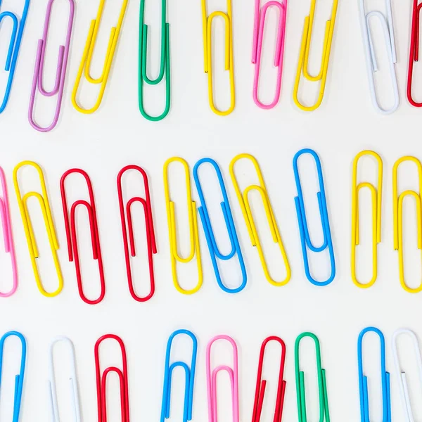 Metal Paper Clip Isolated White Background — Stock Photo, Image
