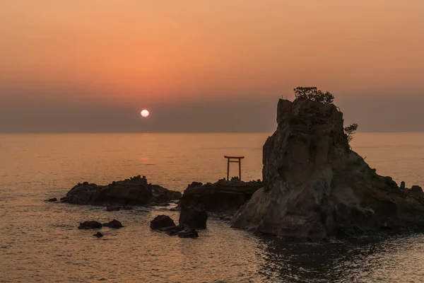 Východ Slunce Moři Letní Sezóně Hattachi Beach Iwaki Město Prefektura — Stock fotografie