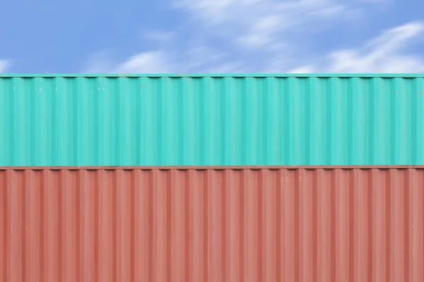 Färgglada Stapel Container Sjöfart Varvet — Stockfoto