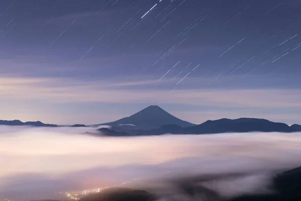 Θέα Από Όρος Kushigata Στο Mount Fuji Θάλασσα Των Νεφών — Φωτογραφία Αρχείου