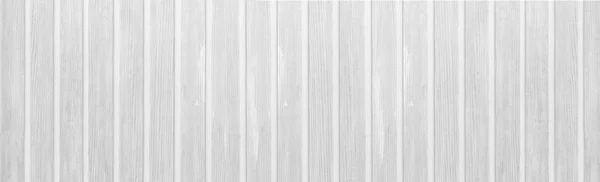 Panorama Vintage White Wood Floor Pattern — Stock Photo, Image