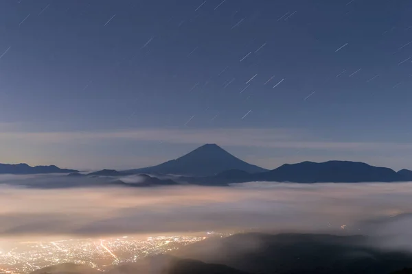 Θέα Από Όρος Kushigata Στο Mount Fuji Θάλασσα Των Νεφών — Φωτογραφία Αρχείου