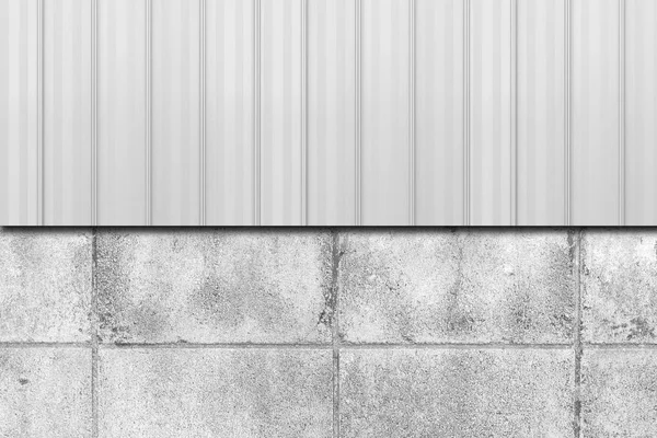 Metal Çit Beton Taş Duvar Arka Plan — Stok fotoğraf