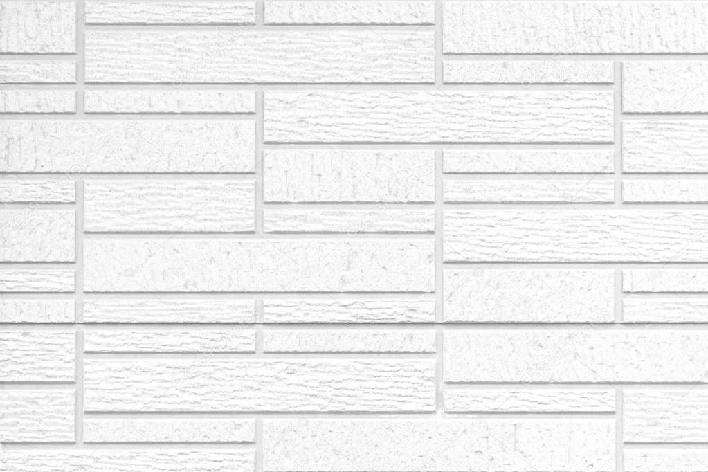 White modern stone tile wall pattern and background