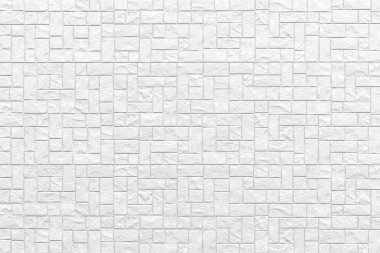 Modern beyaz taş duvar desen ve arka plan Döşe