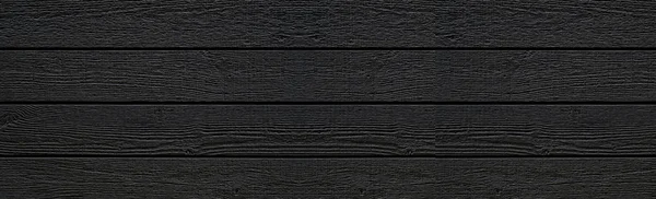 Panorama Black Wood Wall Pattern Seamless Background — Stock Photo, Image