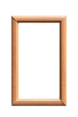 hout fotolijstjes geïsoleerd op witte achtergrond