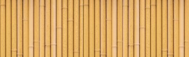 Bambu çit arka planı ve desen Panoraması