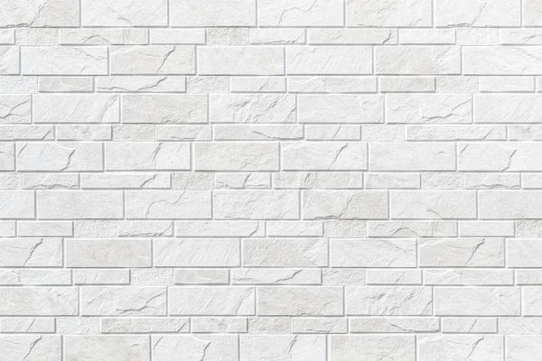 Moderne Witte Steen Tegel Muur Patroon Achtergrond — Stockfoto