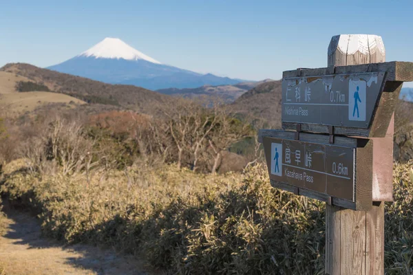 Veduta Della Montagna Fuji Con Alta Montagna Nella Stagione Invernale — Foto Stock