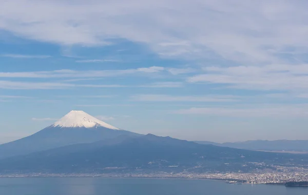 Berget Fuji Och Suruga Bay Vintersäsongen Shizuoka Prefektur Sett Från — Stockfoto