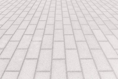 Açık taş blok döşeme zemin arka planı ve dokulu deseni