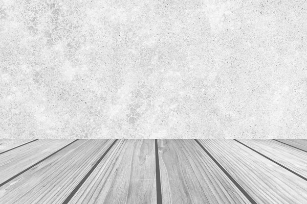 Concrete Wall Wooden Floor Background — Stock Photo, Image