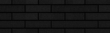 Siyah taş tuğla duvar desen ve arka plan sorunsuz Panoraması