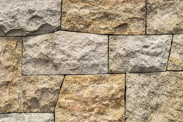 Brown Stone Block Wall Pattern Background — Stock Photo, Image