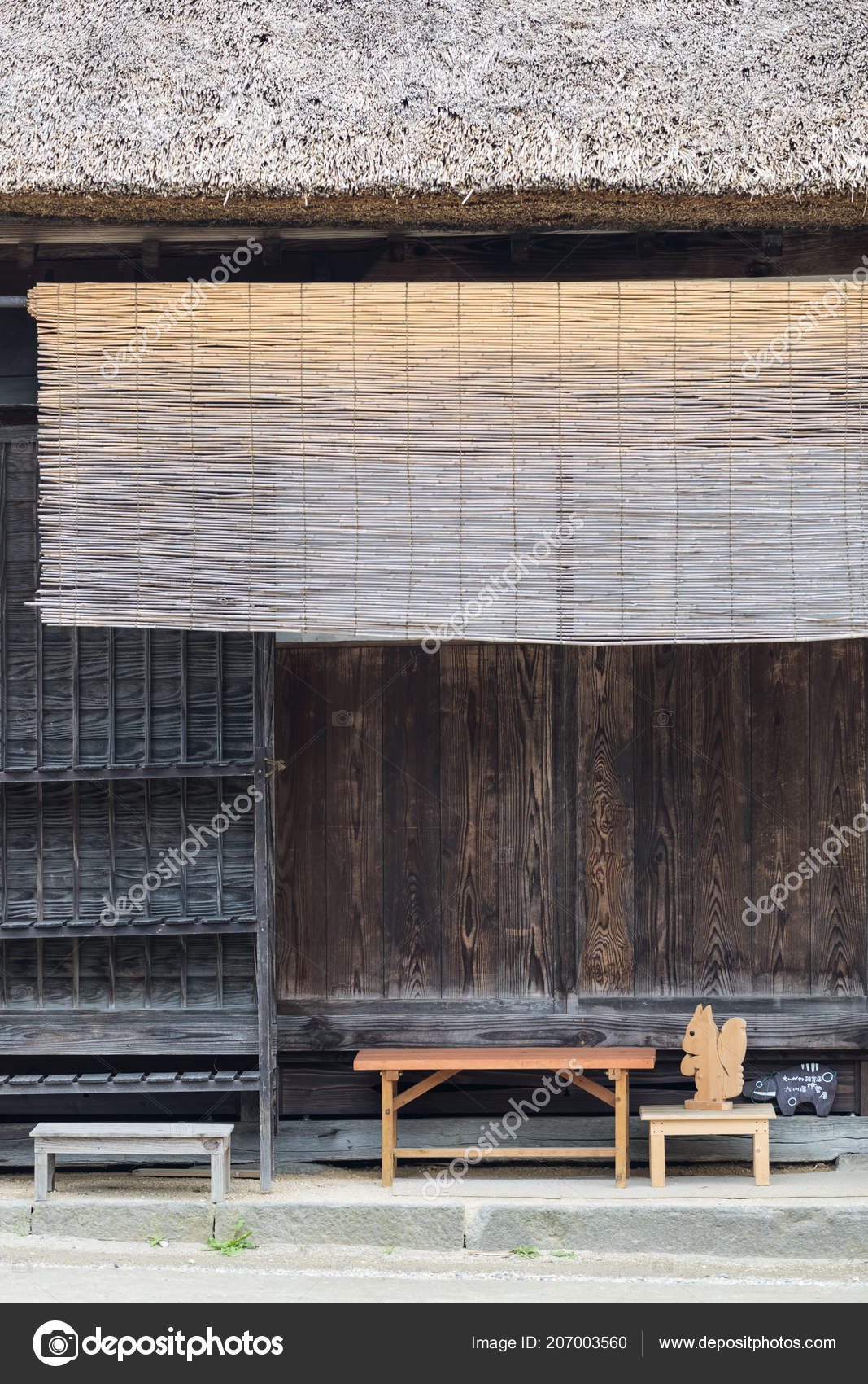 Old Japanese House Wood Bench Stock Photo C Torsakarin 207003560