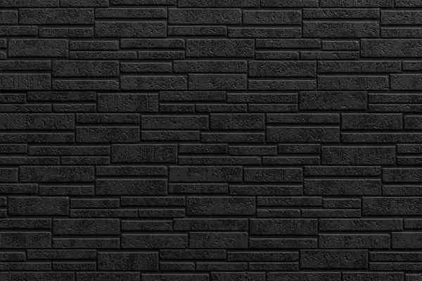 Black Modern Stone Tile Wall Pattern Seamless Background — Stock Photo, Image