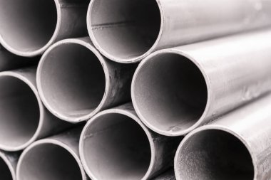Endüstriyel arka plan yakın çekim yığını metal borular