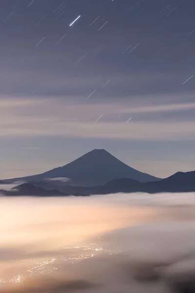 Гора Фудзи Морем Облаков Летом Видна Горы Кушигата — стоковое фото