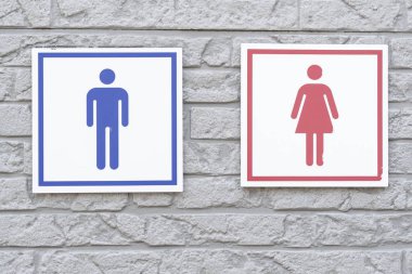 Taş duvar banyo işaretleri