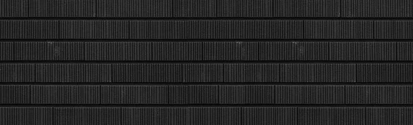 Panorama Van Moderne Zwarte Steen Tegel Muur Patroon Achtergrond — Stockfoto
