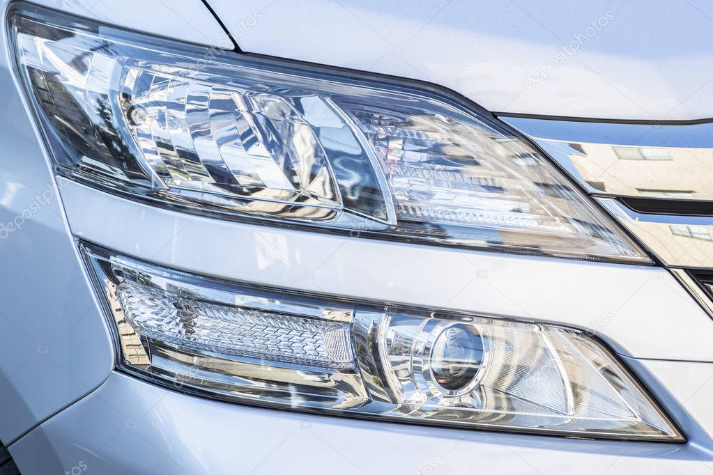 Close up Car headlight