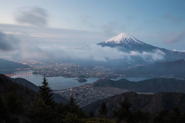 Mountain Fuji Cloud Kawaguchiko Lake Early Morning Seen Shindo Toge — Stock Photo, Image