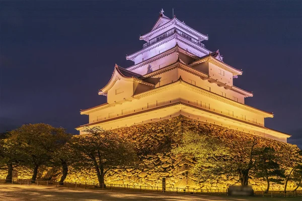 Tsuga Castle Fukushima Night — Stock Photo, Image