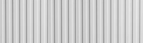 Panorama White Corrugated Metal Texture Surface — Stock Photo, Image